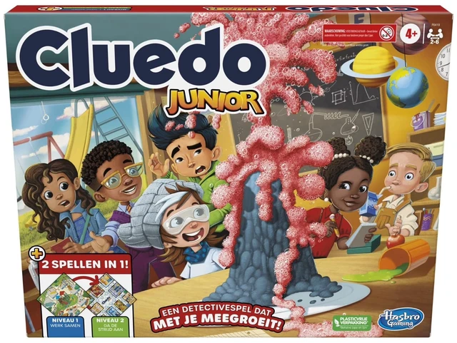 Main image of Clue Junior Board Game 2-Sided Gameboard, 2 Games in 1 (Spanish Version)