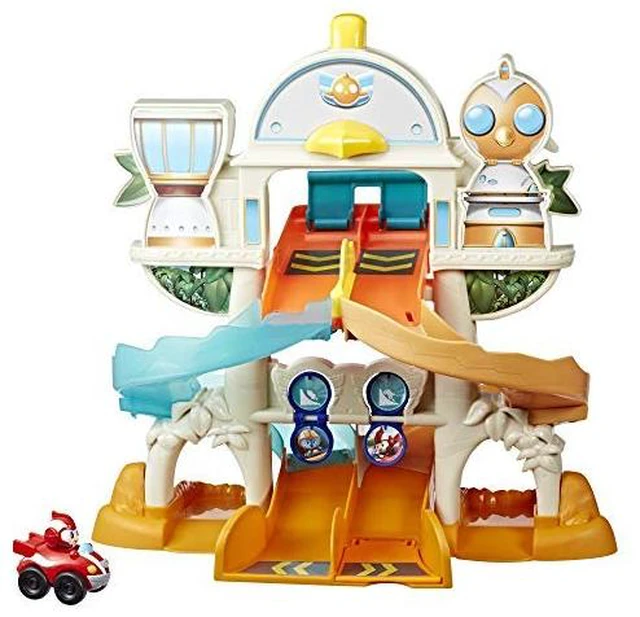 Main image of Hasbro Top Wing Mission Ready Track Playset, Includes Ramp Jump & Double Vehicle Launcher for Top Wing Vehicles, Toy for Kids Ages 3 to 5, Model Number: E5277