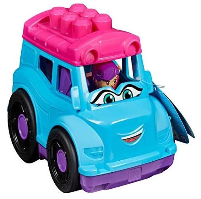 Alt view image 3 of 3 - Mega Bloks First Builders Tina Tour Bus with Big Building Blocks, Building Toys for Toddlers (6 Pieces)