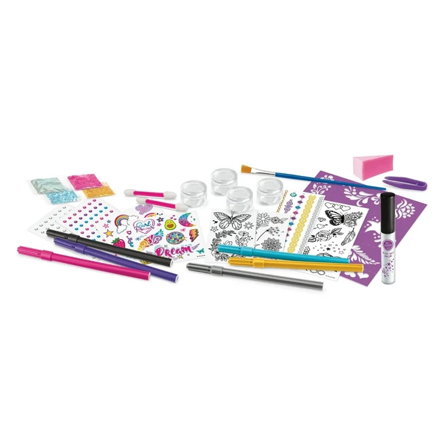 Alt view image 2 of 3 - Cra-Z-Art Be Inspired Glitter Temporary Tattoo Artist Studio Unisex Craft Kit