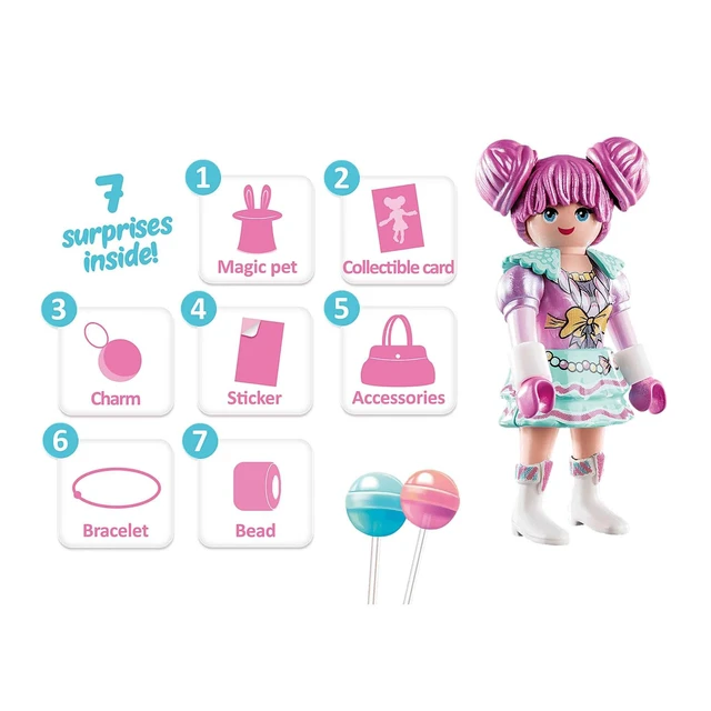 Alt view image 3 of 3 - Playmobil EverDreamerz Rosalee with Candy Charm & 7 Surprises