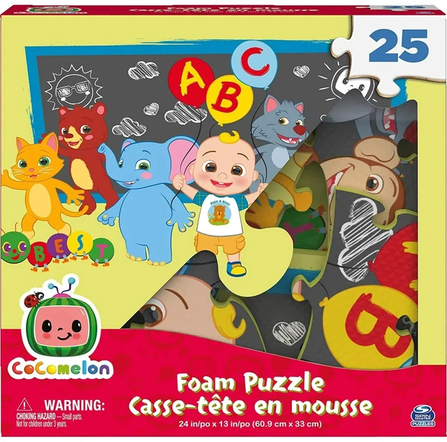 Main image of COCOMELON 25 Piece Foam Jigsaw Puzzle Mat 24 X 13 Classroom Best Friends