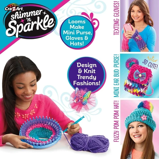 Alt view image 2 of 7 - Cra-Z-Art Shimmer 'n Sparkle 3-in-1 Ultimate Knitting Station