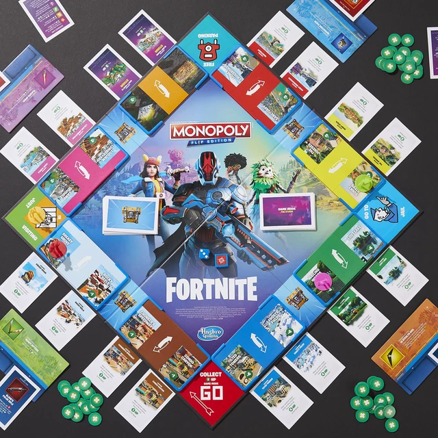 Alt view image 3 of 7 - Hasbro Gaming Monopoly Flip Edition: Fortnite Board Game for Ages 13 Game Inspired by Fortnite Video Game, Board Games for Teens and Adults, 2-4 Players