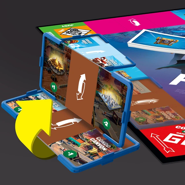 Alt view image 7 of 7 - Hasbro Gaming Monopoly Flip Edition: Fortnite Board Game for Ages 13 Game Inspired by Fortnite Video Game, Board Games for Teens and Adults, 2-4 Players