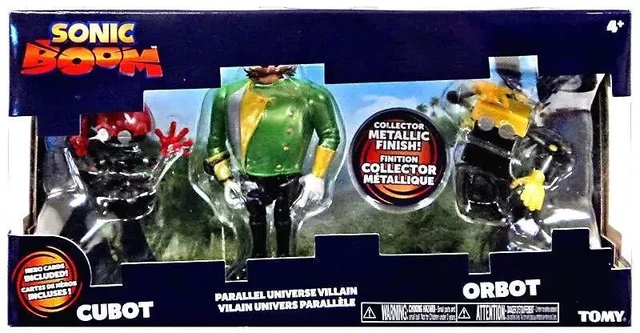 Alt view image 2 of 3 - tomy t22566 sonic 3" figure diorama parallel universe villain, cubot & orbot, multicolor, 3 3"