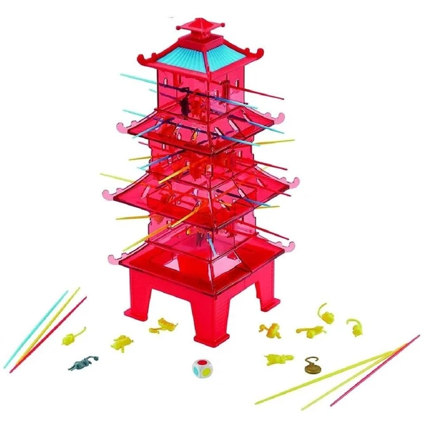 Alt view image 2 of 5 - Mattel Games Tumblin' Minions Kids Game Featuring Illumination's Minions: The Rise of Gru, with Minions Game Pieces and Pagoda Tower, Gift for 5 Year Olds and Up