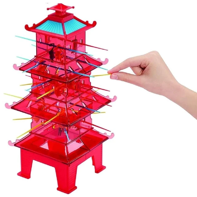 Alt view image 4 of 5 - Mattel Games Tumblin' Minions Kids Game Featuring Illumination's Minions: The Rise of Gru, with Minions Game Pieces and Pagoda Tower, Gift for 5 Year Olds and Up
