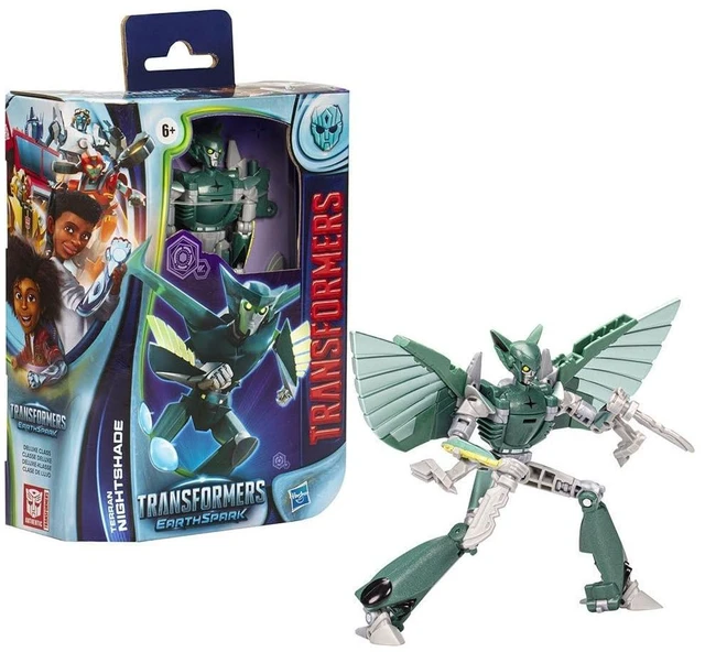 Main image of Transformers EarthSpark Terran Nightshade Deluxe Class 12.5 cm Figure Robot Toy for Kids Age 6+ Green