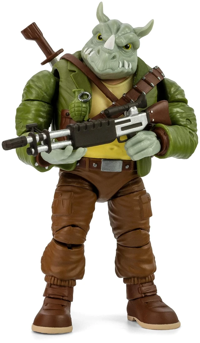 Main image of The Loyal Subjects BST AXN Teenage Mutant Ninja Turtles Rocksteady 5" Action Figure with Accessories, Multicolored