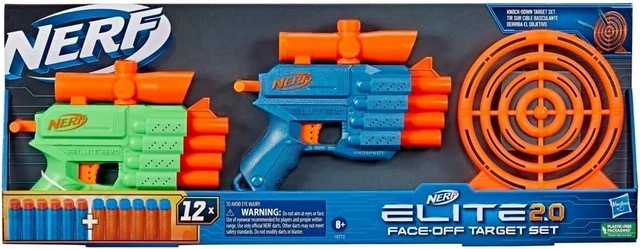 Main image of Nerf Elite 2.0 Face Off Target Set, Includes 2 Dart Blasters Target