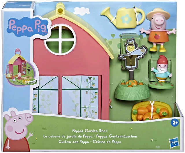 Main image of Peppa Pig Peppa's Adventures Peppas F36585L0 Garden Shed Play Set Includes 1 Figure, 5 Accessories, with Carry Handle for Travel, Suitable for Ages 3 and Above