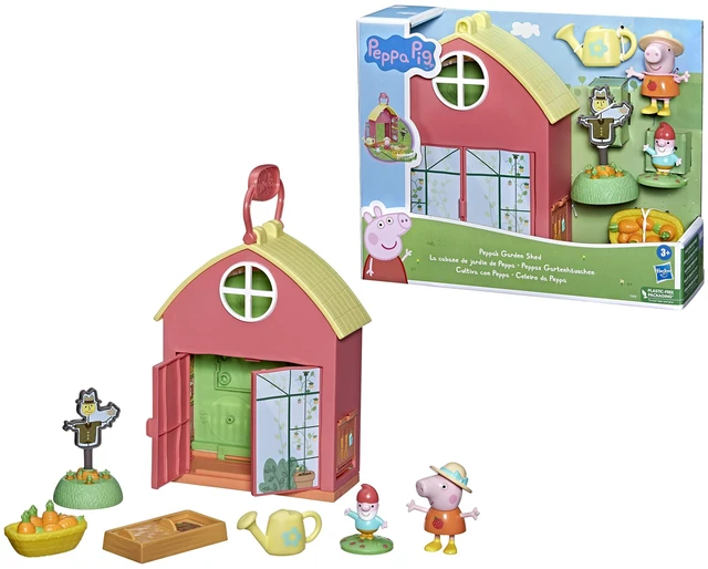 Alt view image 2 of 4 - Peppa Pig Peppa's Adventures Peppas F36585L0 Garden Shed Play Set Includes 1 Figure, 5 Accessories, with Carry Handle for Travel, Suitable for Ages 3 and Above