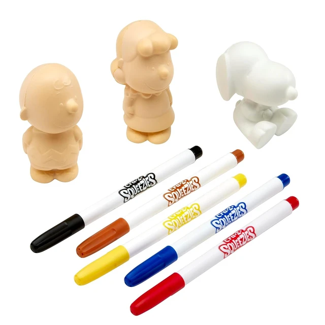 Alt view image 3 of 7 - Peanuts CRA-Z-Squeezies Color Your Own Squeeze Toy Kit for Kids DIY Charlie Brown, Snoopy & Lucy Figures with Markers Arts and Crafts Activity, Sensory, Creative Gift for Boys & Girls Ages 6+