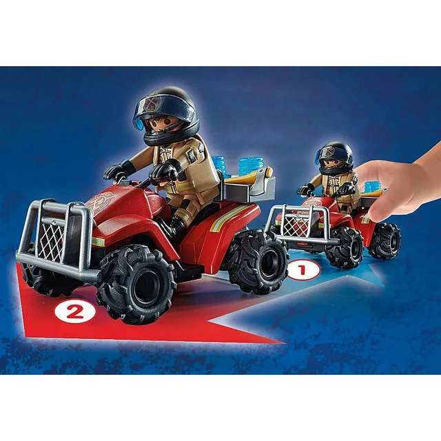 Alt view image 3 of 3 - PLAYMOBIL #71090 Fire Rescue Quad