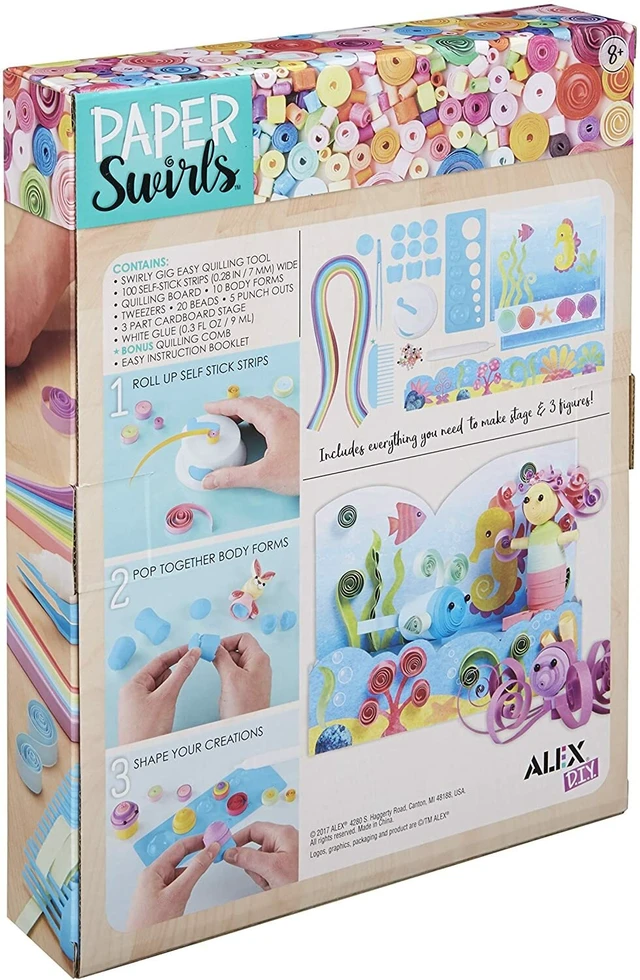 Alt view image 2 of 3 - Alex DIY Paper Swirls 3D Mermaid Ocean Kids Art and Craft Activity