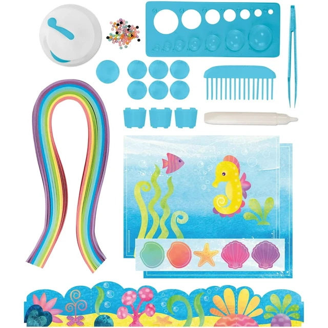 Alt view image 3 of 3 - Alex DIY Paper Swirls 3D Mermaid Ocean Kids Art and Craft Activity
