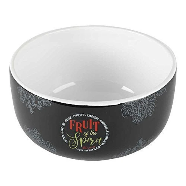 Alt view image 2 of 3 - Dicksons Fruit of The Spirit Grapes and Berries Onyx 8 x 8 Decorative Fruit Bowl