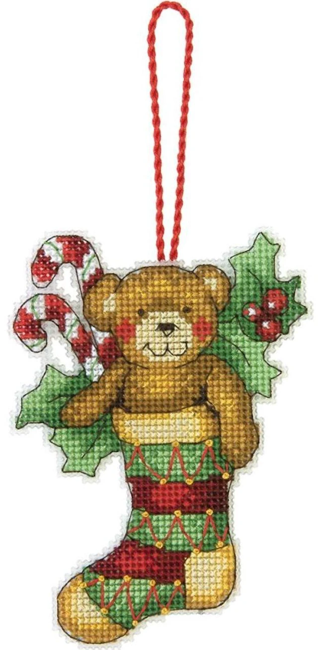 Alt view image 3 of 3 - Dimensions Plastic Canvas Ornament Kit 3.25"X4.5"-Bear