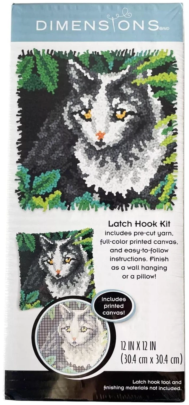 Main image of Dimensions Latch Hook Cat Latch Hook Kit