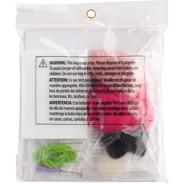 Alt view image 4 of 5 - Dimensions Flamingo Felt Animals Needle Felting Craft Kit, 4'' x 6''