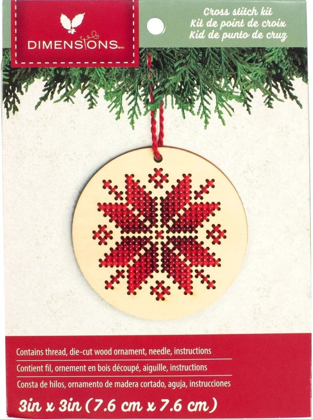 Main image of Dimensions Nordic Snowflake Wood Ornament Kit