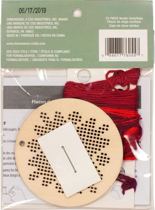 Alt view image 3 of 4 - Dimensions Nordic Snowflake Wood Ornament Kit