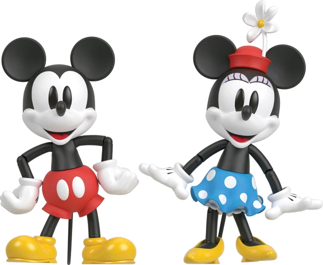 Alt view image 2 of 6 - Mattel Disney 100 Collectible Action Figures Mickey and Minnie Mouse, Posable Characters, Swappable Head & Hands, Soft Good Elements