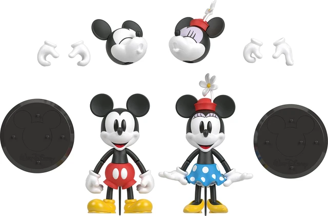 Alt view image 6 of 6 - Mattel Disney 100 Collectible Action Figures Mickey and Minnie Mouse, Posable Characters, Swappable Head & Hands, Soft Good Elements