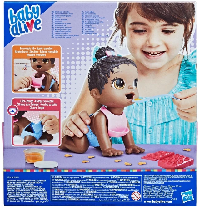 Alt view image 2 of 3 - Baby Alive: Lil Snacks 5-Inch Doll Black Hair, Brown Eyes