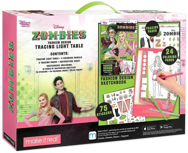Alt view image 2 of 7 - Disney Zombies Fashion Design Light Table - Kids' Tracing Light Box & Accessories