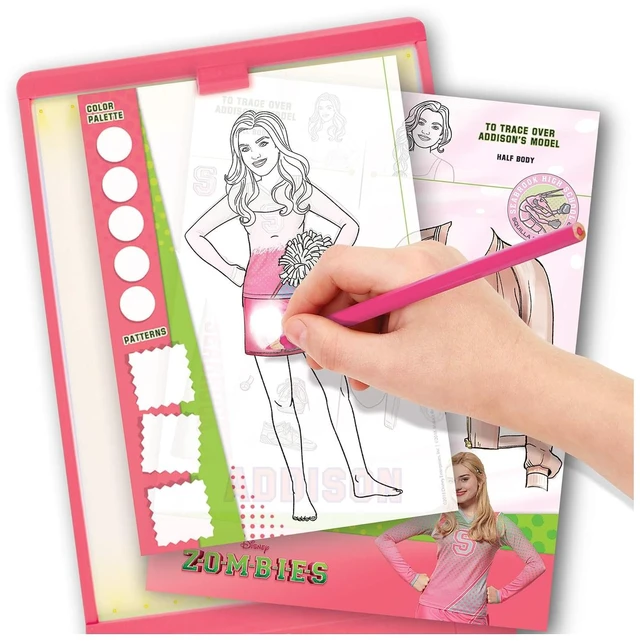 Alt view image 5 of 7 - Disney Zombies Fashion Design Light Table - Kids' Tracing Light Box & Accessories