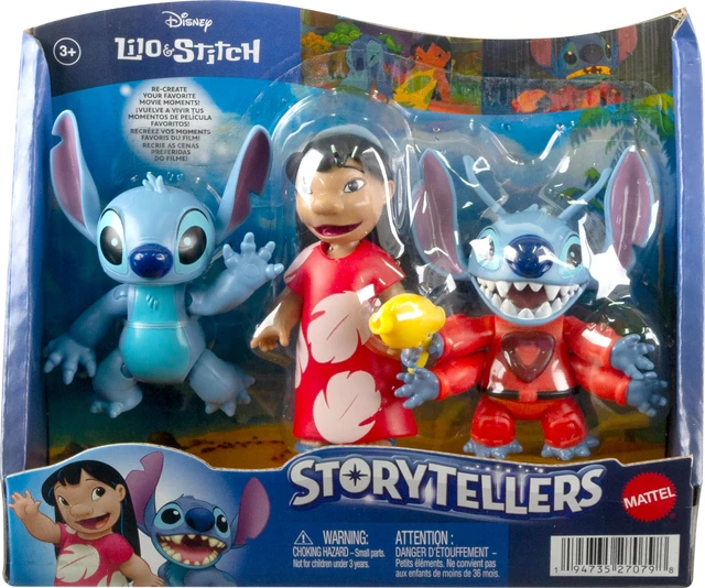 Alt view image 6 of 6 - Mattel Disney Lilo & Stitch Storytellers Set of 3 Action Figures, Finding Ohana Collectible Toy Pack with Lilo, Stitch & Experiment 626