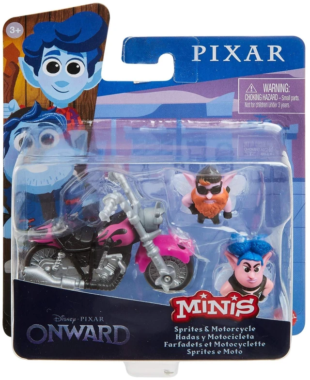 Alt view image 5 of 5 - Disney / Pixar Onward Minis Sprites & Motorcycle Figure 2-Pack