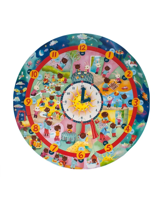 Alt view image 2 of 5 - eeBoo: Around The Clock Jigsaw Puzzle, Engaging Way to Teach Time Telling, Provides an Innovative, Educational Experience, Perfect for Ages 3 and up