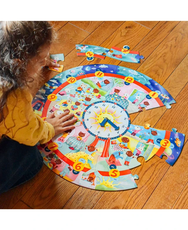 Alt view image 4 of 5 - eeBoo: Around The Clock Jigsaw Puzzle, Engaging Way to Teach Time Telling, Provides an Innovative, Educational Experience, Perfect for Ages 3 and up