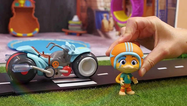 Alt view image 5 of 7 - Bandai Namco - 44 Cats Vehicle with 3" Figure, Lampo Vehicle (ID88082)