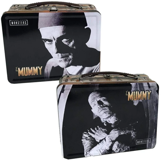 Main image of Factory Entertainment Retro Styled Lunch Box, Grey and Black, Tin