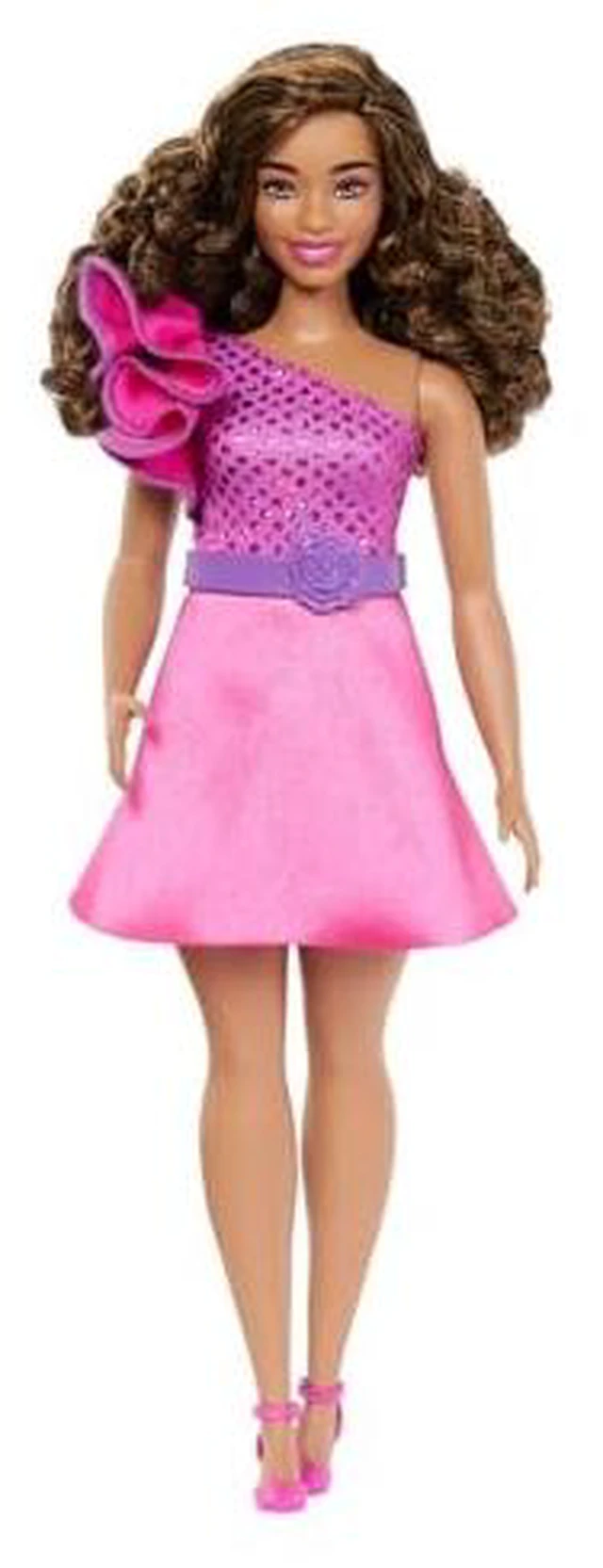 Alt view image 4 of 6 - Barbie Fashionistas Doll #221 with Natural Black Hair, Red Dress & Accessories, 65th Anniversary Collectible Fashion Doll
