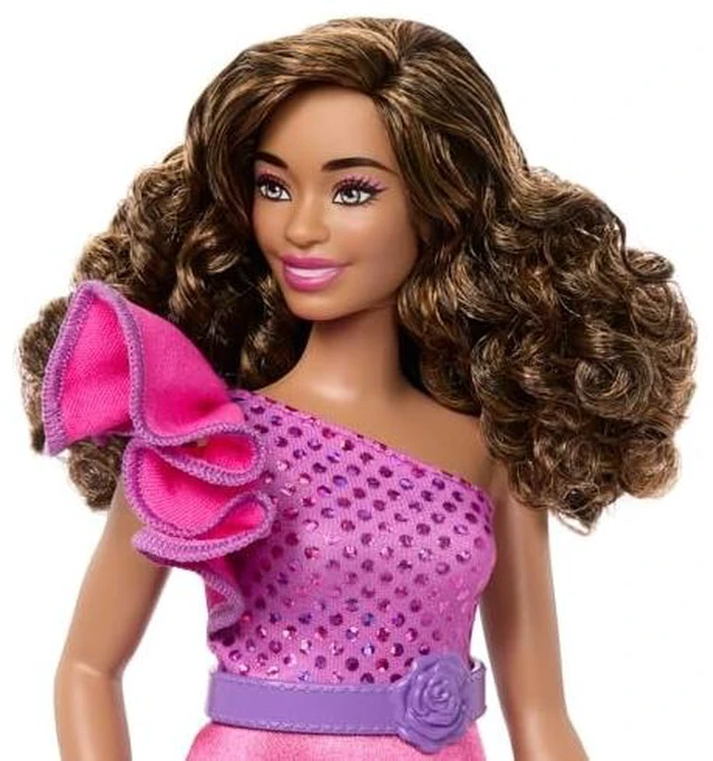 Alt view image 5 of 6 - Barbie Fashionistas Doll #221 with Natural Black Hair, Red Dress & Accessories, 65th Anniversary Collectible Fashion Doll