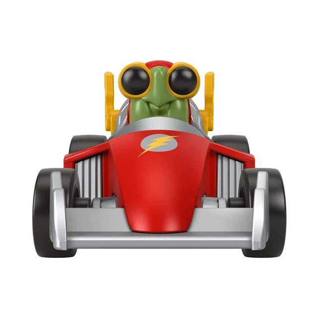 Alt view image 2 of 5 - Fisher-Price Die-Cast Metal Superhero Vehicles Inspired by DC League of Superpets Movie - Merton The Turtle in Red Racecar