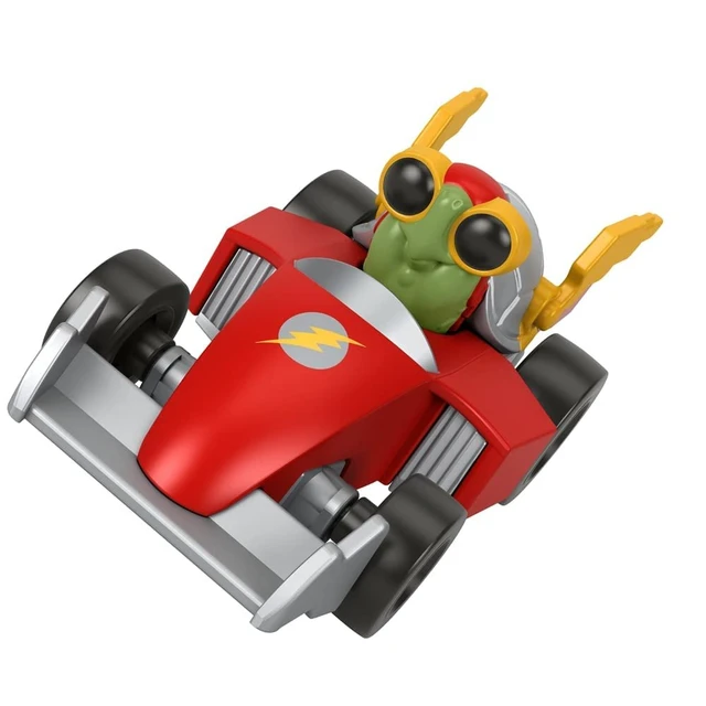 Alt view image 3 of 5 - Fisher-Price Die-Cast Metal Superhero Vehicles Inspired by DC League of Superpets Movie - Merton The Turtle in Red Racecar