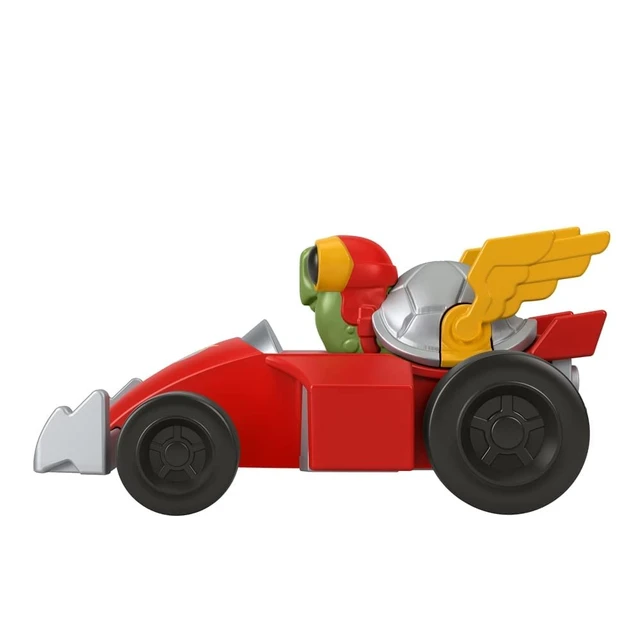 Alt view image 4 of 5 - Fisher-Price Die-Cast Metal Superhero Vehicles Inspired by DC League of Superpets Movie - Merton The Turtle in Red Racecar
