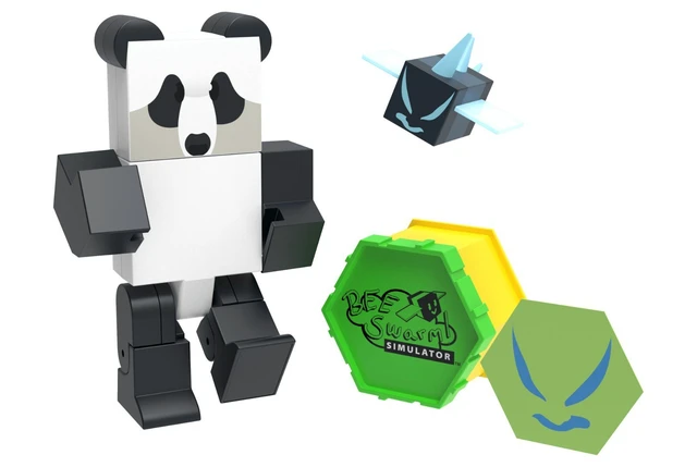 Alt view image 5 of 5 - BEE SWARM SIMULATOR Panda Bear Action Figure