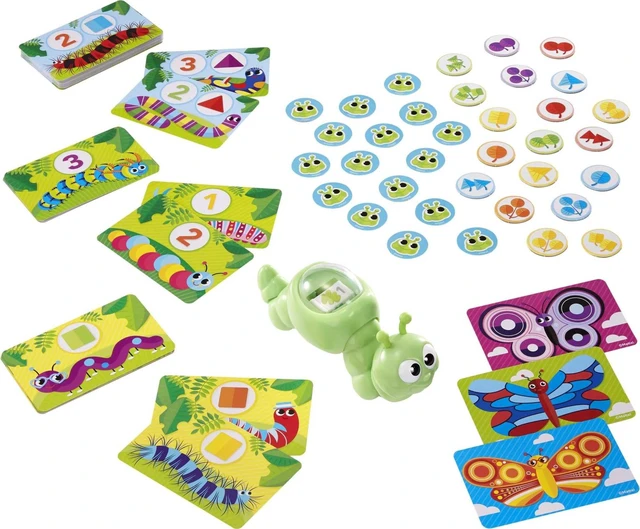 Alt view image 2 of 7 - Mattel Games Patty-Pillar Fisher-Price Kids Pre-School Game, Colors, Shapes & Matching with Cards, Tokens & Caterpillar Spinner, 2 to 6 Players, Gift for Kids Ages 3 Years & Older