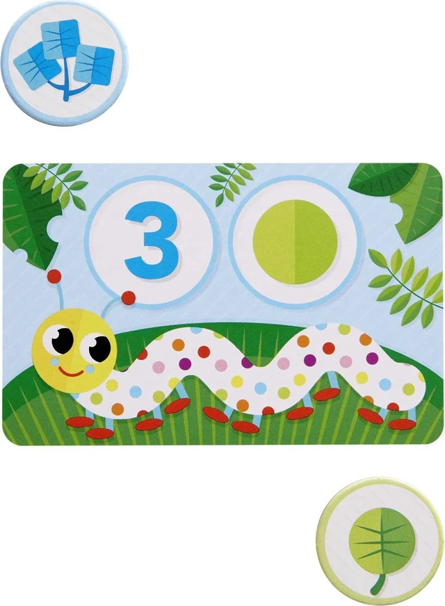 Alt view image 5 of 7 - Mattel Games Patty-Pillar Fisher-Price Kids Pre-School Game, Colors, Shapes & Matching with Cards, Tokens & Caterpillar Spinner, 2 to 6 Players, Gift for Kids Ages 3 Years & Older