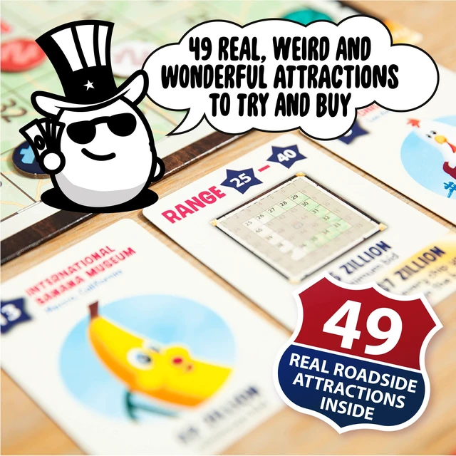 Alt view image 5 of 7 - Zillionaires Road Trip USA: Family Board Game for Kids and Adults, Board Games for Families, Best New Board Games, Great For 2 5 Players