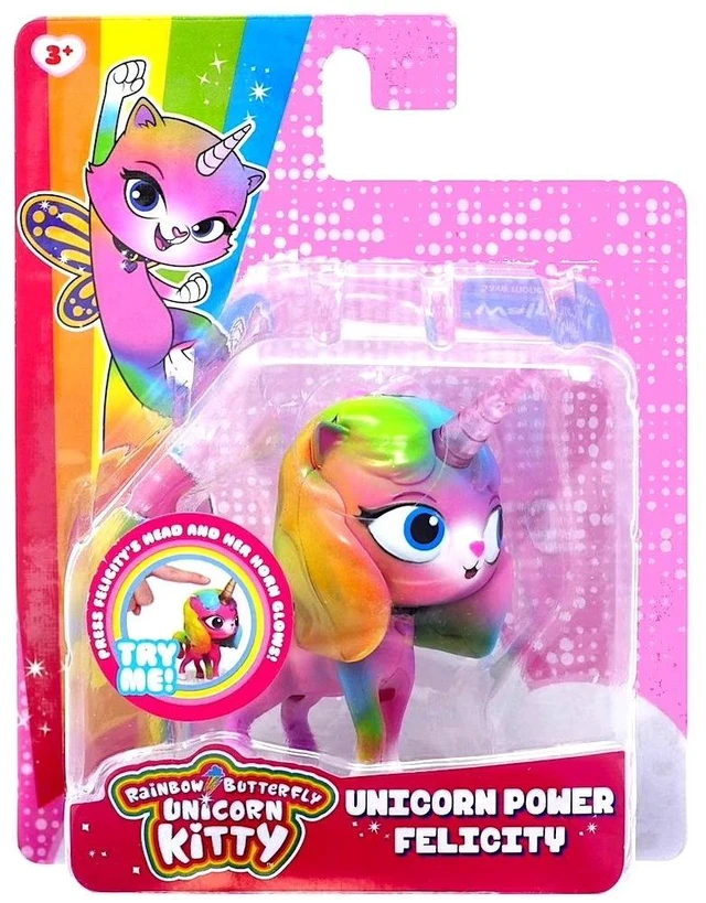 Main image of Rainbow Butterfly Unicorn Kitty Unicorn Power Kitty Figure Set