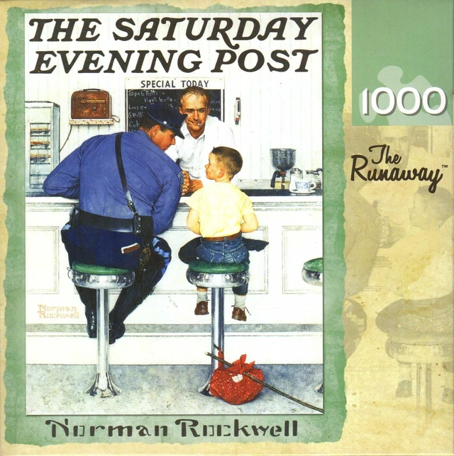 Main image of Saturday Evening Post: The Runaway by Norman Rockwell 1000 Piece Puzzle