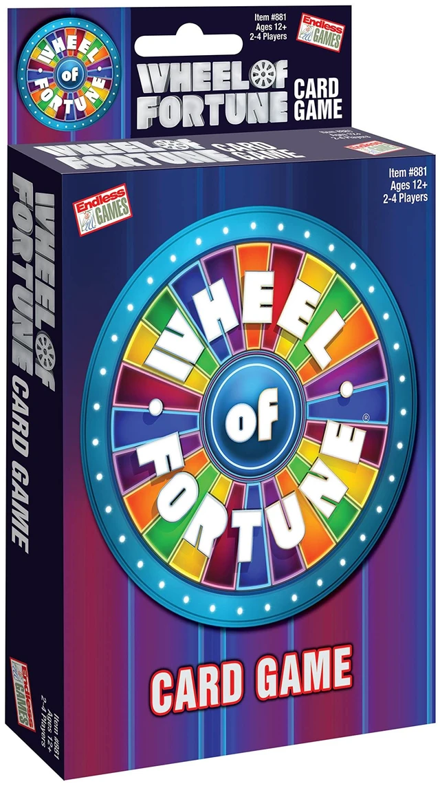 Main image of Wheel of Fortune Card Game - Faced Paced Competition - Travel Sized Party Game